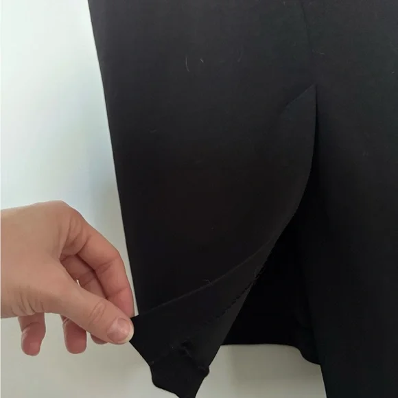 NWOT Express Black Faux Leather Midi Dress - Picture 6 of 8